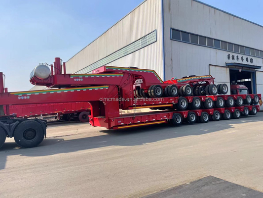 CIMC 6 osi 60-100 ton Niestandardowy profesjonalny przewóz towarowy Wielozadaniowy szeroki ładunek Niskie przyczepy