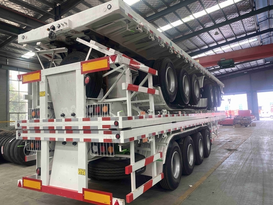 CIMC 40 ton 60t 2/3 osi 20FT 40FT kontener Podwozie używane płaskie łóżko Gooseneck Skeleton Truck Flatbed Trailer