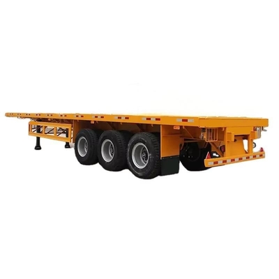 Niestandardowy 1240*2480*1600mm 3 osi 60T przewozić 20ft\40ft kontener worek cement i innych rodzajów ładunków luzem Flatbed przyczepy