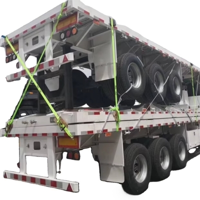 CIMC tanie 3 osi wysokie Stalowy ładunek Gorąca sprzedaż 20ft 40ft kontener Podwozie z zamkiem Niskie płaskie pokładowe transport płaskowierzchniowy przyczepa