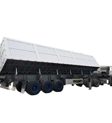 CIMC Trójosiowy Side Tipper 70 ton pozwala na rozładunek towarów z boku transportu materiałów budowlanych dump półpociąg