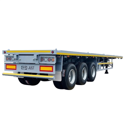 CIMC 50T 12500*2500*1530mm 12r22.5 Leaf Spring Suspension Lowbed Flatbed Container Semi-Trailer dla Afryki Południowej i Bliskiego Wschodu