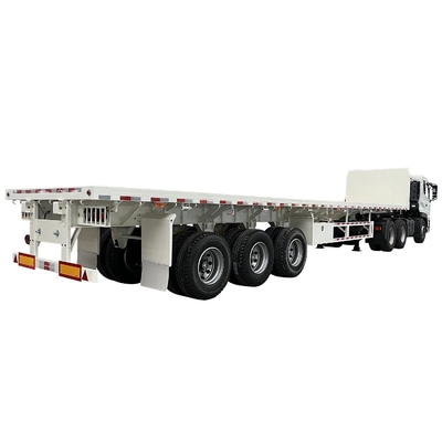 CIMC stalowe żelazo najniższa cena żelazo 315/80r22.5 50t 13 M 3 osi Ciężkie urządzenia wszechstronne Flatbed Truck Semi-trailer