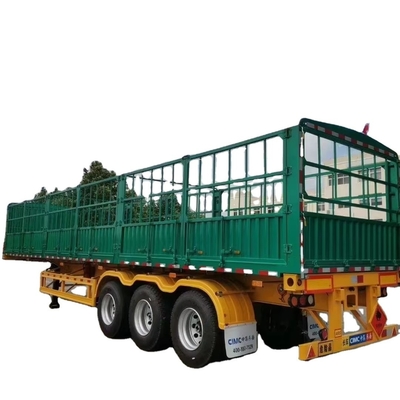 CIMC 2 3 4 Oś 30 50 60 ton ściana boczna masowa zwierzęta hodowlane i warzywa transport ogrodzenie stojak ładunkowy przyczepa półciężarówka