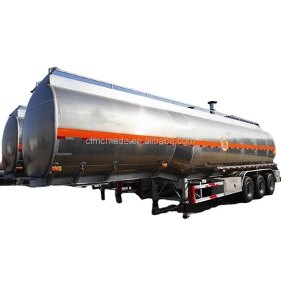 Najnowszy projekt procesu CIMC to trójosiowy półpociąg płynny o średniej wytrzymałości wykonany ze stali o wysokiej wytrzymałości / Ciężarówka Liquid Tanker
