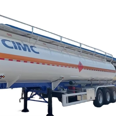CIMC 3 osi 8000L/5500L/7000L/7500L Benzyna i Diesel 4 przedziały konstrukcja 28 KL Stalowy hydrauliczny zbiornik paliwowy przyczepa