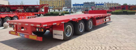 CIMC Q345B Stalowy 3-osiowy 50-70-tonowy kontenerowy półpociąg płaski