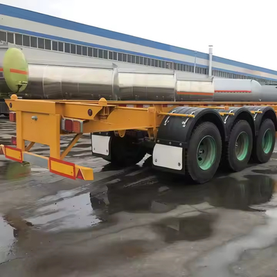 CIMC 3 osi 12 jednostek opony 12400*2480*1560mm mechaniczne lub powietrzne zawieszenie 60T ładunek użyteczny przyczepa szkieletowa