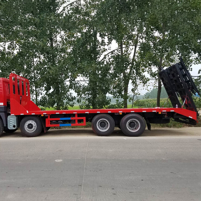 CIMC Wysokiej wytrzymałości Niska stopnia stali Q345 2 osi 35T Płaskoładowy kontener Transport Przyczepa półciężarówki