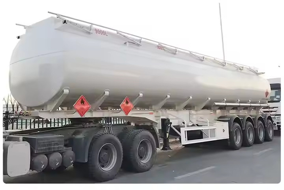 4 osi 54000l 6 komorów Stal węglowa do płynnych chemicznych ropy naftowej przetwórstwa spożywczego oleju Zbiornik paliwa przyczepa