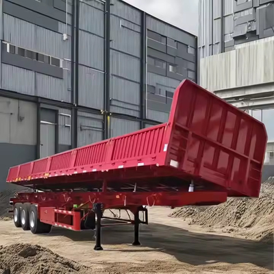 CIMC 40FT 3 osi Tare Waga 8,5t Ciężki mechaniczny zawieszenie ścienne bok rollover półpociąg