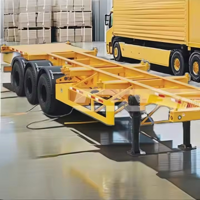 CIMC Wysokowytrzymała stal 70Tons Pojemność ładowania 20- lub 40-calowy Skeletowy Semi-przewód