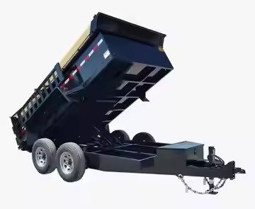 Hall 14000 lb Elektryczne hamulce na obu ośnikach 2 5/16 kulkowy haczyk 235R16 opona żelazna tipper dump trailer