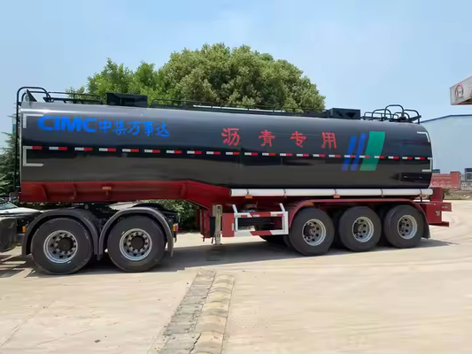 CIMC 3 osi Stal węglowa 40KL 36cbms Nawierzchnia Petroleum Asfalt Bitumen Olejek palmowy Zbiornik paliwa