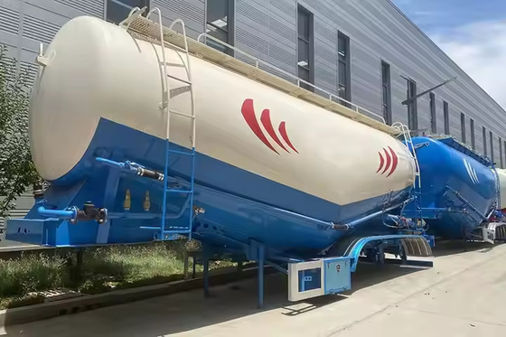 3-osiowy silos Tanker Semi-przewód 40 45 50 Ton Transport proszku do cementu