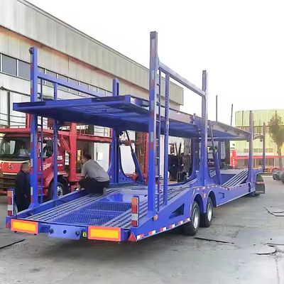 CIMC Heavy Duty 3 Axles Transporter samochodowy przyczepa półciężarówka przyczepa samochodowa przyczepa FUHUA przyczepy stalowe 35000 kg 10R22.5