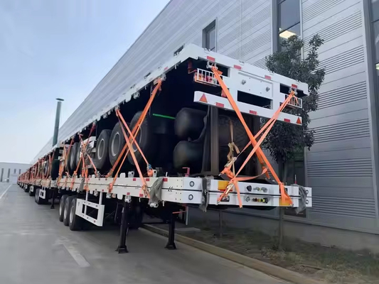 40 ft-60 ft transport kontenerowy półprzewód zespolony 40 ft przyczepa ciężarowa z płaskim łóżkiem